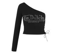 T-Shirt VON DUTCH "Von Dutch AVERY SHIRTS", Damen, Gr. L, schwarz, 96% Baumwolle, 4% Elasthan, bedruckt, normal, Rundhals, Shirts T-Shirt (70280330-L) schwarz