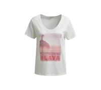 T-SHIRT W ROUNDNECK, 1/4 SLEEVES L