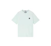 T-Shirt WEEKEND OFFENDER "BROOKLANDS BADGE TEE. Herren", Jungen, Gr. L, amazonite, Jersey, 100% Baumwolle, normal normal, Rundhals, Shirts T-Shirt, T-Shirt Herren, leichtes Kurzarmshirt, Sporttrikot,
