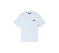 T-Shirt WEEKEND OFFENDER "BROOKLANDS BADGE TEE. Herren", Jungen, Gr. M, sky, Jersey, 100% Baumwolle, normal normal, Rundhals, Shirts T-Shirt, T-Shirt Herren, leichtes Kurzarmshirt, Sporttrikot, Outdoo