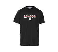 T-Shirt WEEKEND OFFENDER "CITY SERIES Herren", Jungen, Gr. L, schwarz (schwarz, rot, lon), Jersey, 100% Baumwolle, normal normal, Rundhals, Shirts T-Shirt, T-Shirt Herren, leichtes Kurzarmshirt, Sport