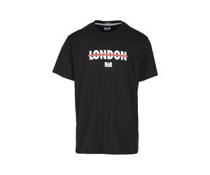 T-Shirt WEEKEND OFFENDER "CITY SERIES Herren", Jungen, Gr. M, schwarz (schwarz, rot, lon), Jersey, 100% Baumwolle, normal normal, Rundhals, Shirts T-Shirt, T-Shirt Herren, leichtes Kurzarmshirt, Sport
