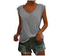 T-Shirt Weiß Damen Cartoon Damen Bluse Hemd Damen Schulterfreie Oberteile Damen T Shirt Muttertag Gym Oberteil Damen Sport Tshirt Damen Fitness Unterhemden(Grau, S)