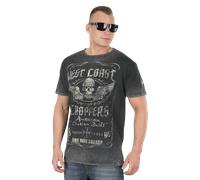 T-Shirt West Coast Choppers Ride Hard Sucker Vintage Schwarz Schwarz M