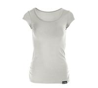 T-Shirt WINSHAPE "WTR4", Damen, Gr. M, grau (grau melange), 48% Baumwolle, 48% Polyester, 4% Elasthan, Rundhals, Kurzarm, Shirts, kurzarm (35423744-M) grau melange