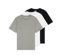 T-Shirt WRANGLER "3_PACK_TEE", Herren, Gr. L, weiß grau schwarz, Jersey, Obermaterial: 100% Baumwolle, unifarben, regular fit taillenbedeckt, Rundhals, Shirts T-Shirt (63017515-L) weiß grau schwarz
