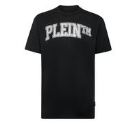T-Shirt PHILIPP PLEIN "Rundhals-T-Shirt", Herren, Gr. XL, schwarz (02, schwarz), Obermaterial: 100% Baumwolle, Shirts T-Shirt (46980024-XL) 02, schwarz
