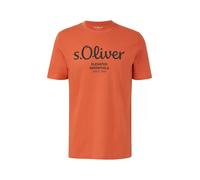 s.Oliver Baumwoll-T-Shirt mit Logo-Print Orange Größe XL 2139909.34D1.XL