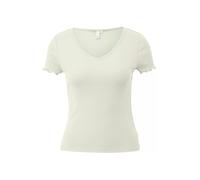 Schmal geschnittenes T-Shirt aus Rippware XS creme 2169835.0200.XS