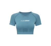 T-Shirt PLEIN SPORT "T-Shirt", Damen, Gr. XS, 18, petrol, Obermaterial: 56% Polyamid, 39% Polyester, 5% Elasthan, Shirts (52490315-XS) 18, petrol