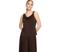 T-Shirt ZERO "Damen mit Wasserfallausschnitt", Damen, Gr. 38, chocolate plum, Obermaterial: 5% Elasthan, 95% Polyester, unifarben, figurumspielend normal, Wasserfallausschnitt, Shirts T-Shirt, Materia