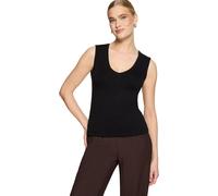 T-Shirt ZERO "Damen Shirt mit V-Ausschnitt", Damen, Gr. 36, schwarz beauty, Obermaterial: 95% Baumwolle (organic), 5% Elasthan, Basic, figurbetont normal, V-Ausschnitt, Shirts T-Shirt, Material (49811