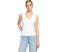T-Shirt ZERO "Damen Shirt mit V-Ausschnitt", Damen, Gr. 42, brilliant weiß, Obermaterial: 95% Baumwolle (organic), 5% Elasthan, Basic, figurbetont normal, V-Ausschnitt, Shirts T-Shirt, Material (72541