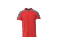 T-Shirt Zweifarbig "CORPORATE" - Payper Rosso/Smoke S