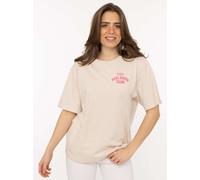 Zwillingsherz Shirt "Feel Good Club" in Beige - Größe S/M | Damen Tops