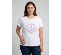 T-Shirt ZWILLINGSHERZ ""Heimat des Herzens"", Damen, Gr. M, weiß, Web, Obermaterial: 92% Baumwolle, 8% Elasthan, normal normal, Rundhals, eingefasste Kante, Shirts T-Shirt, Stickerei, Kurzarm, Rundhal
