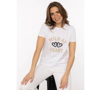 Zwillingsherz Damen T-Shirt Kurzarm mit Print - Sommer Shirt mit Aufdruck, Rundhals, bequem & modisch