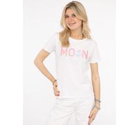 T-Shirt ZWILLINGSHERZ ""MoinZH"", Damen, Gr. XXL, weiß, Web, Obermaterial: 92% Baumwolle, 8% Elasthan, normal normal, Rundhals, Shirts T-Shirt, Kurzarm, Rundhalsausschnitt, Stickerei, Baumwollmischung