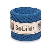 T-Shirtgarn Fettuccini Zpagetti Style 7-9 mm T-Shirtgarn zum Häkeln Strickgarn Knäuel T Garn Bio Makramee T-Garn Bändchengarn 100% Baumwolle Stoff Jerseygarn Blau Jeans