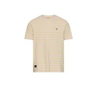Kurzarmshirt CAMEL ACTIVE, Jungen, Gr. XXL, sun gelb, Jersey, Obermaterial: 100% Baumwolle, gestreift, normal hüftbedeckend, Rundhals, Shirts, in Steifen-Optik und mit Rundhals (10435611-XXL) sun gelb