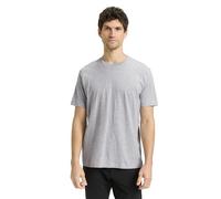 T-Shirt TOM TAILOR, Herren, Gr. L, light stone grau melange, Single Jersey, Obermaterial: 60% Baumwolle, 40% Polyester, meliert, regular fit taillenbedeckt, Rundhals, gerader Abschluss, Shirts T-Shirt