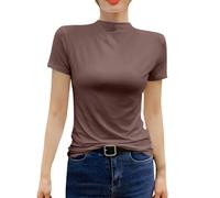 T Shirts Damen Sommer Tshirt Kurzarm Bluse Party Blusenshirt Sportshirt Stretch Kurzarmshirt Sommershirts Loose Fit Casual Sommer Damenbluse Tops Pullover