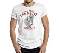 T-Shirts für Arbeitnehmer Schüler Studenten - Mein Plan für Heute: Durchhalten 2XL Nr.6326