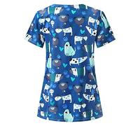 T-Shirts für Damen - Damen Oberteile Frauen Kurzarm V Ausschnitt Cartoon Muster Tops Krankenpflege Arbeitsuniform T Shirts Tops Damen Kleidung Frauen Sommer Shirt Frau Teenager Mädchen T-Shirt