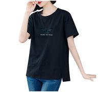 T-Shirts für Damen - Damen Tshirt Fashion Women Casual Short Sleeve Printed O Neck Blouse Ladies T Shirt Tops Top Damen Kleidung Frauen Sommer Shirt Frau Teenager Mädchen T-Shirt T Shirt Damen