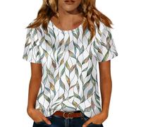T Shirts Für Damen Top Damen Sommer Women's T Shirts Shirt Schwarz Strandshirt Shirt Elegant Sommer Poloshirt Kurzarm Gepunktetes Oberteil