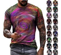 T-Shirts für Herren Oversize T Shirt Männer Rundhals Vintage Gedruckt Shirts Kurzarm Sport Shirts Kurzarmshirt Sommer Casual Tee Tops Streetwear