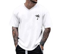 T-Shirts für Herren Oversized Tshirt Sommer Basic Tee Locker Sport Oberteil Casual Tops Freizeit Longshirt Kurzarm Sportshirt Streetwear Baumwolle T Shirt Große Kurzarmshirt