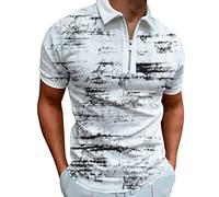 T-Shirts für Herren Poloshirt Tshirts Männer Kurzarm T Shirt Sport Baumwolle Shirts Sommer Lose Bluse Basic Shirts Streetwear Tee Weiß 4XL