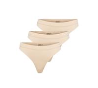 T-String ONLY "ONLVICKY RIB S-LESS THONG 3-PK NOOS", Damen, Gr. L, 3 Stk., peach taffy pack:x 3, Jersey, Obermaterial: 94% Polyamid, 6% Elasthan, unifarben, Unterhosen (41224564-L) peach taffy pack:x
