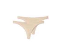 T-String SCHIESSER "95/5", Damen, Gr. 34, beige (410, sand), Single Jersey, Obermaterial: 95% Baumwolle, 5% Elasthan, eng, Unterhosen T-String, mit besonders flachen Nähten (85517159-34)