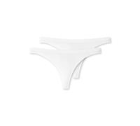 T-String SCHIESSER "95/5", Damen, Gr. 38, weiß (100, weiß), Single Jersey, Obermaterial: 95% Baumwolle, 5% Elasthan, eng, Unterhosen, mit besonders flachen Nähten (69602944-38) 100, weiß
