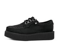 T.U.K. Anarchic Creeper Shoes - Herren & Damen Schuhe - Farbe Vegan Suede Black - Punk, Gothic Schuhe, Emo Schuhe und Rockabilly Style Vegan Leder und Wildleder Schnürschuhe - Größe EU36