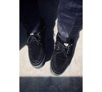 T.U.K. - Creeper Sneaker Black Faux Suede - Schuhe - Schwarz - EU 43 - Textile, Synthetic/Textile/Gummi,Samt Schwarz EU 43