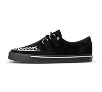 T.U.K. Creeper Sneaker aus Leder & Wildleder - Farbe Black Suede & White Interlace - Herren & Damen - Größe 41