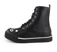 T.U.K. Kitty Combat Leather Boot - Damen-Stiefel - Farbe Schwarz Vegan - Größe EU37