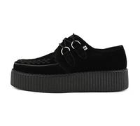 T.U.K. Leather Viva High Creeper - Herren & Damen Schuhe - Farbe Black Suede - Größe EU40