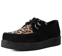 T.U.K. Leather Viva Low Creeper - Herren & Damen Schuhe - Farbe Black and Leopard Suede - Größe EU43