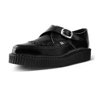 T.U.K. Pointed Creeper Monk Buckle - Herren & Damen Schuhe - Farbe Black Leather - Größe EU45