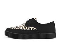 T.U.K. - Pointed Creeper Tan Leopard Vamp - Girl Schuhe - Schwarz - EU 38 - Textile/Textile/Gummi Schwarz EU 38