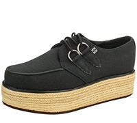 T.U.K. Pointed Stacked & Wrapped Creepers A8863, Unisex-Erwachsene High-Top Sneaker, Schwarz, 39 EU