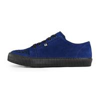 T.U.K. Ribbed Sole Sneaker - Modeschuhe für Männer und Frauen - Skate, Punk, Rock und Gothic Style aus Leder, Wildleder und Canvas- Farbe Navy Suede - Größe 42