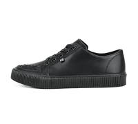T.U.K. Ribbed Sole Sneaker - Modeschuhe für Männer und Frauen - Skate, Punk, Rock und Gothic Style aus Leder, Wildleder und Canvas- Farbe Black Leather - Größe 38