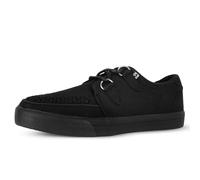 T.U.K. Vegan Creeper Sneaker - Herren & Damen Schuhe - Farbe Black Canvas Eyelet - Puck, Goth und Rocker Style Leder und Wildleder Schnürschuhe - Größe 36