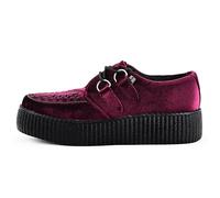 T.U.K. Vegan Viva High Creeper - Herren & Damen Schuhe - Farbe Burgundy Velvet - Größe EU45