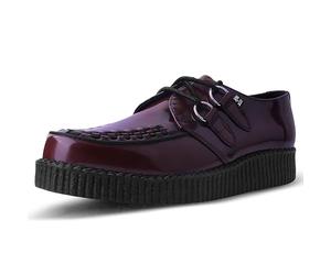 T.U.K. Vegan Viva Low Creeper - Herren & Damen Schuhe - Farbe Burgundy Faux Leather - Größe EU39